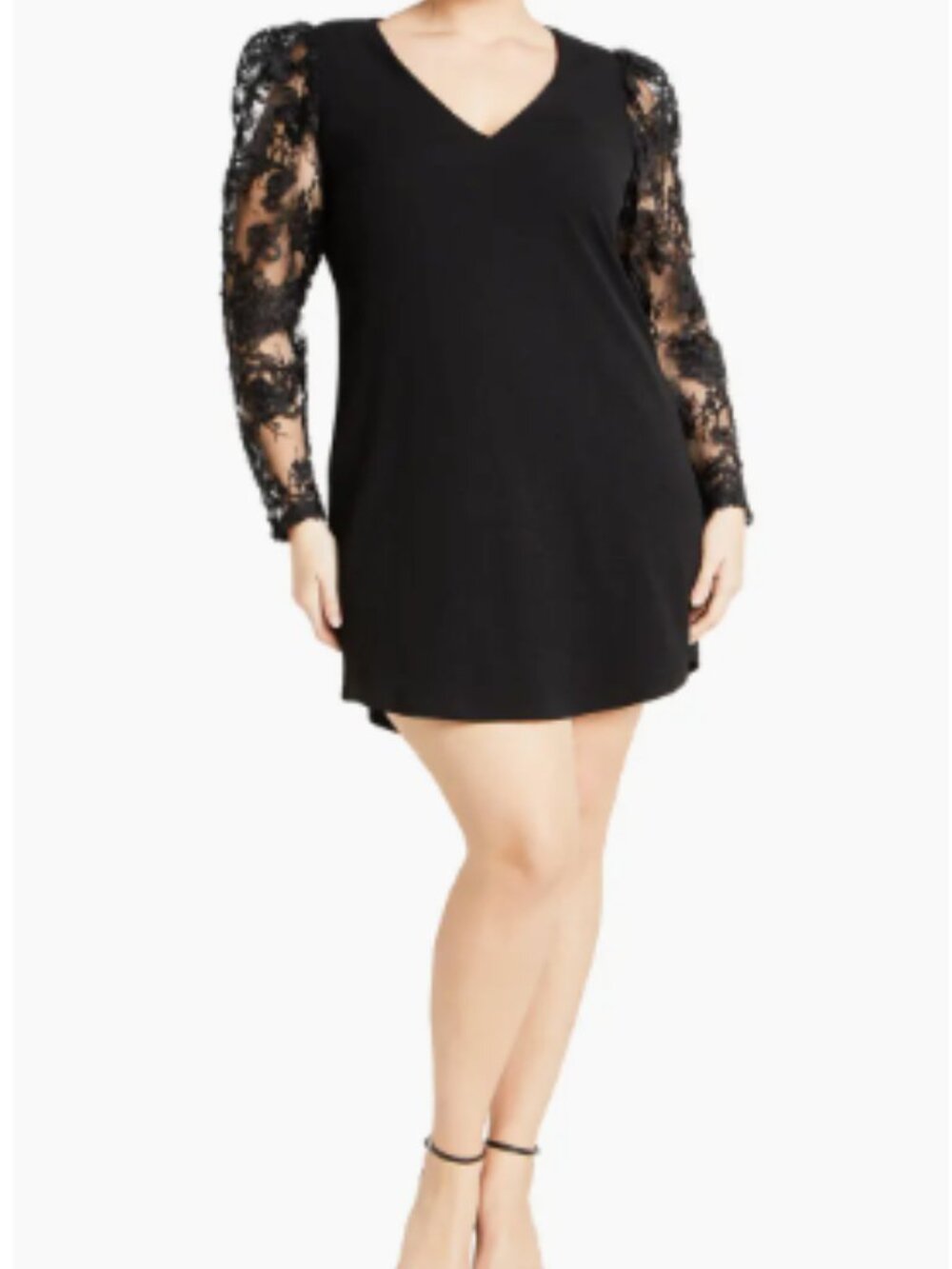 Sheer Long Sleeve Shift Minidress